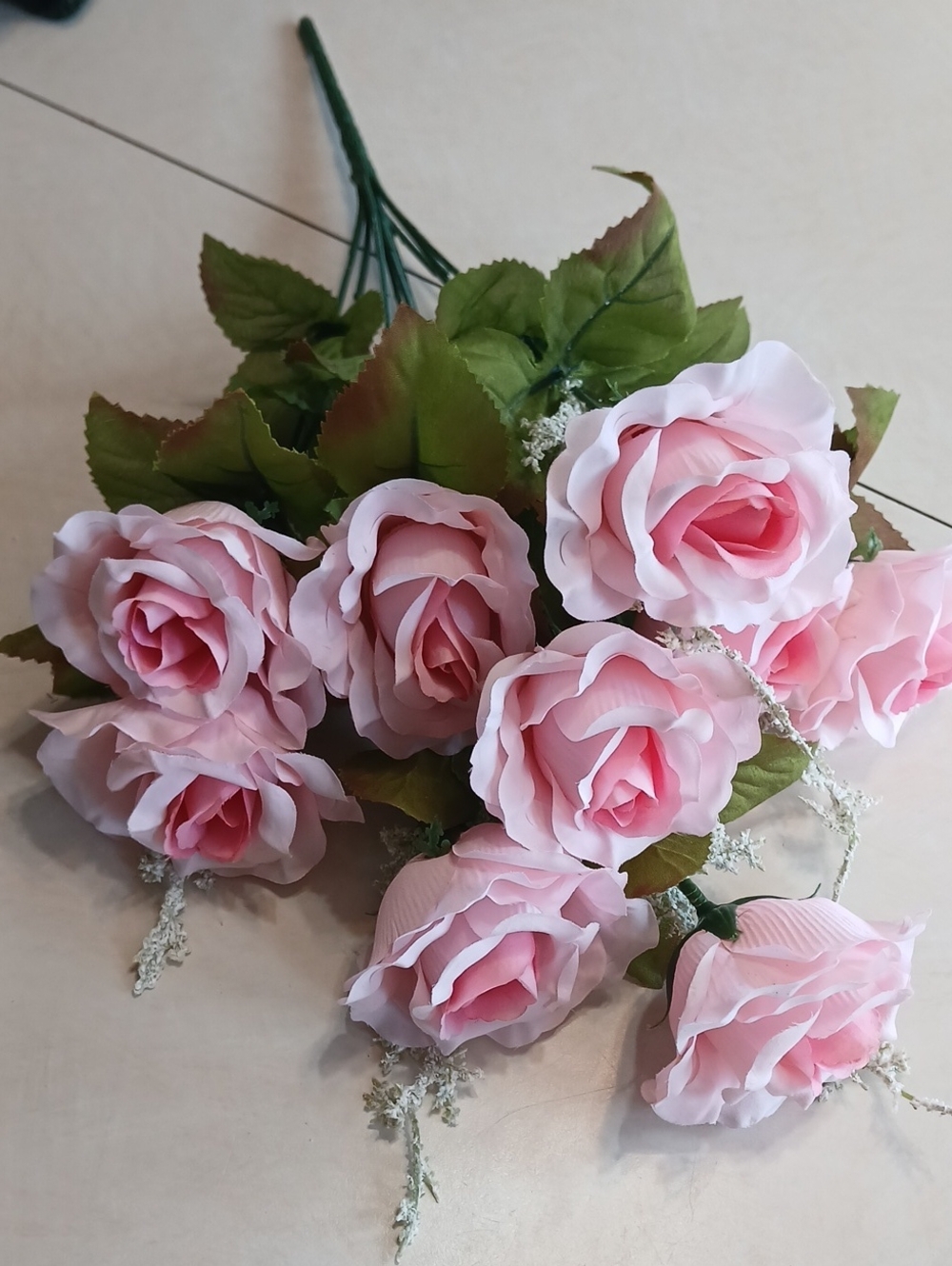 Mainstays Light Pink Artificial Rose Bush